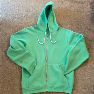 Bright Green American Apparel Hoodie